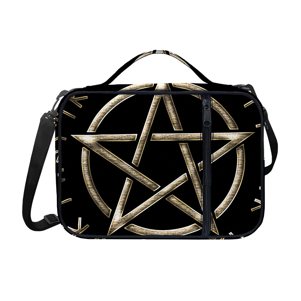 Viking Nordic Runes Pentagram Print Shoulder Strap Bible Bag
