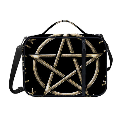 Viking Nordic Runes Pentagram Print Shoulder Strap Bible Bag