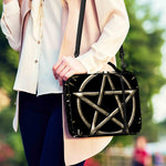 Viking Nordic Runes Pentagram Print Shoulder Strap Bible Bag
