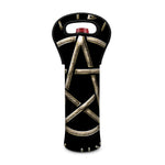 Viking Nordic Runes Pentagram Print Single Neoprene Wine Tote