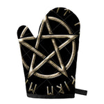 Viking Nordic Runes Pentagram Print Single Oven Mitt