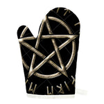 Viking Nordic Runes Pentagram Print Single Oven Mitt