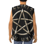 Viking Nordic Runes Pentagram Print Sleeveless Baseball Jersey