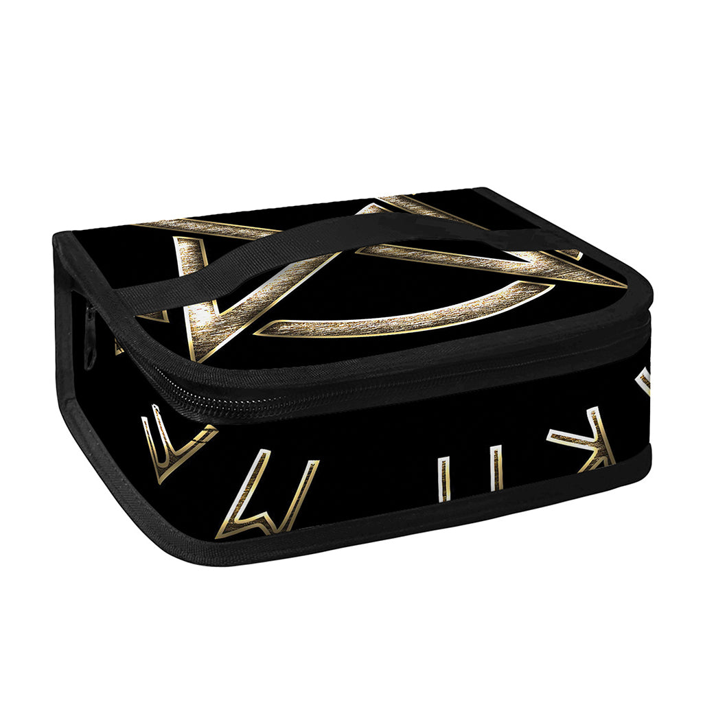 Viking Nordic Runes Pentagram Print Small Lunch Bag