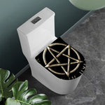 Viking Nordic Runes Pentagram Print Toilet Lid Cover