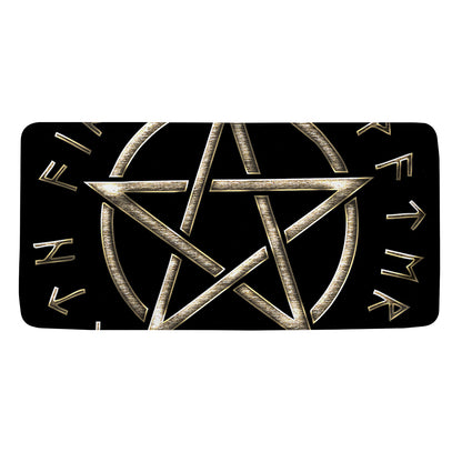 Viking Nordic Runes Pentagram Print Towel
