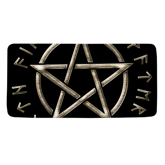 Viking Nordic Runes Pentagram Print Towel