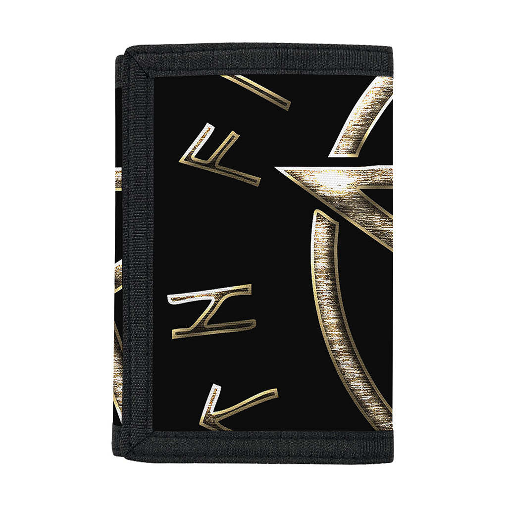 Viking Nordic Runes Pentagram Print Trifold Wallet