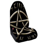 Viking Nordic Runes Pentagram Print Waterproof Car Seat Cover