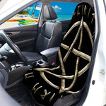 Viking Nordic Runes Pentagram Print Waterproof Car Seat Cover