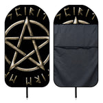 Viking Nordic Runes Pentagram Print Waterproof Car Seat Cover