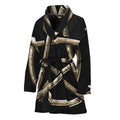 Viking Nordic Runes Pentagram Print Women's Bathrobe