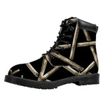 Viking Nordic Runes Pentagram Print Work Boots