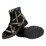 Viking Nordic Runes Pentagram Print Work Boots