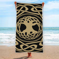 Viking Tree Of Life Print Beach Towel