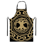 Viking Tree Of Life Print Bib Apron With Pocket