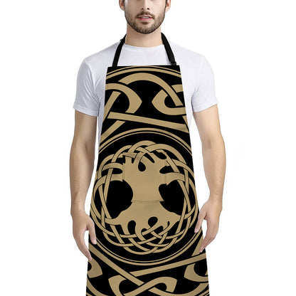 Viking Tree Of Life Print Bib Apron With Pocket
