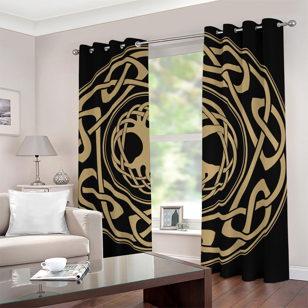 Viking Tree Of Life Print Blackout Grommet Curtains