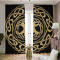 Viking Tree Of Life Print Dimout Pencil Pleat Curtains
