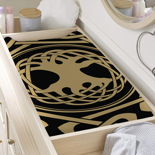 Viking Tree Of Life Print Changing Pad Cover
