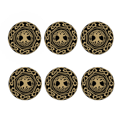 Viking Tree Of Life Print Coaster Set