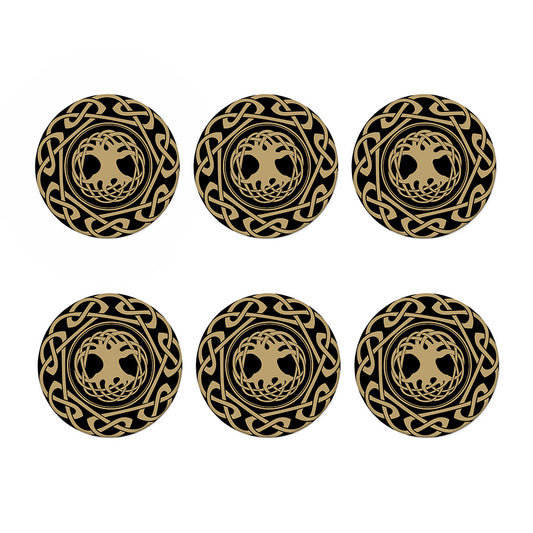 Viking Tree Of Life Print Coaster Set