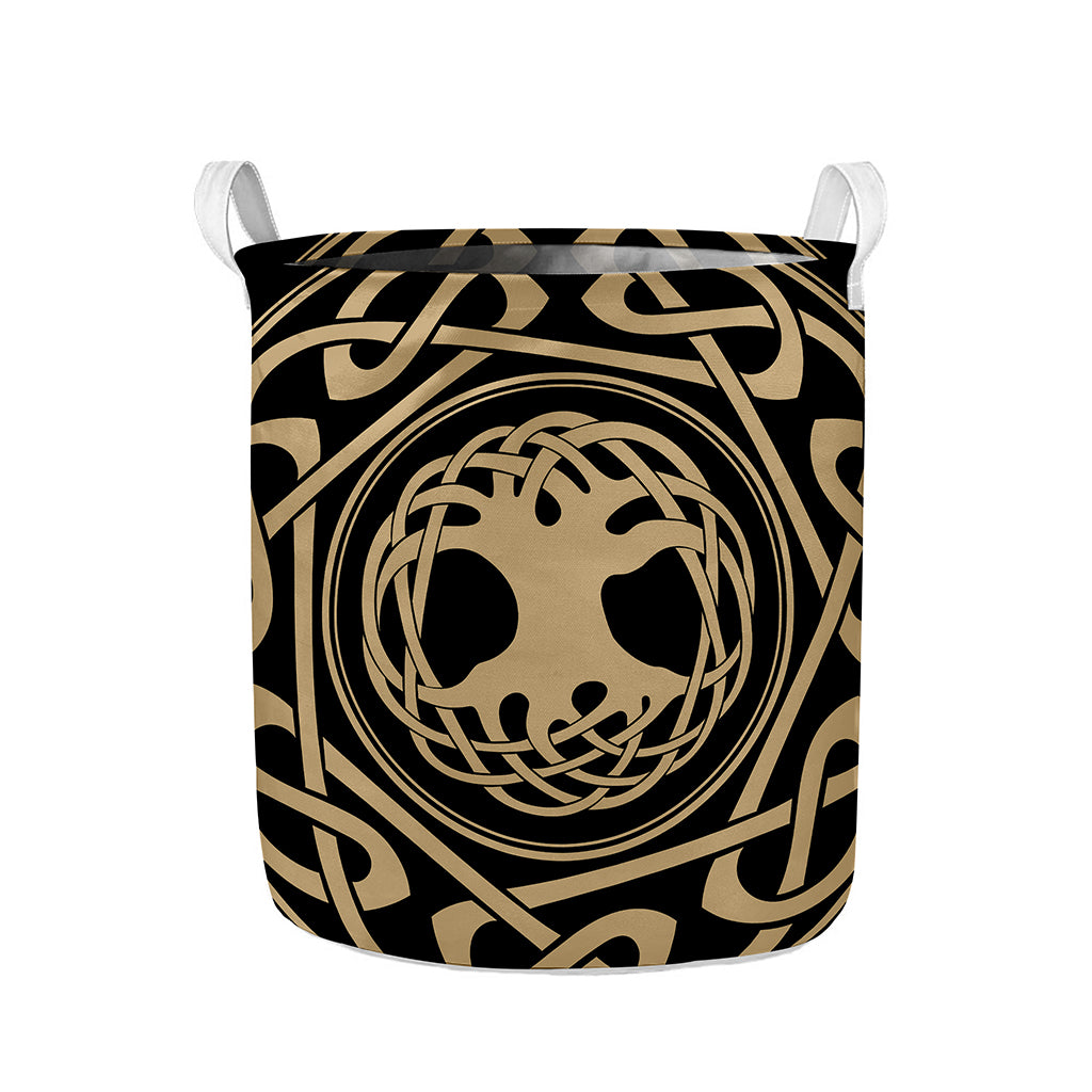 Viking Tree Of Life Print Collapsible Laundry Basket