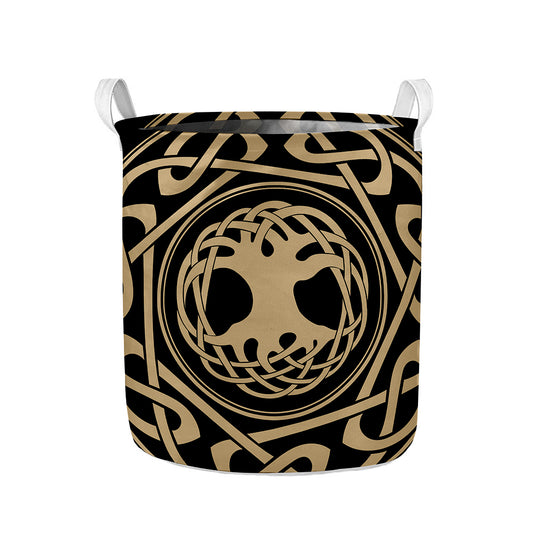 Viking Tree Of Life Print Collapsible Laundry Basket