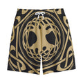 Viking Tree Of Life Print Cotton Shorts