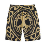 Viking Tree Of Life Print Cotton Shorts