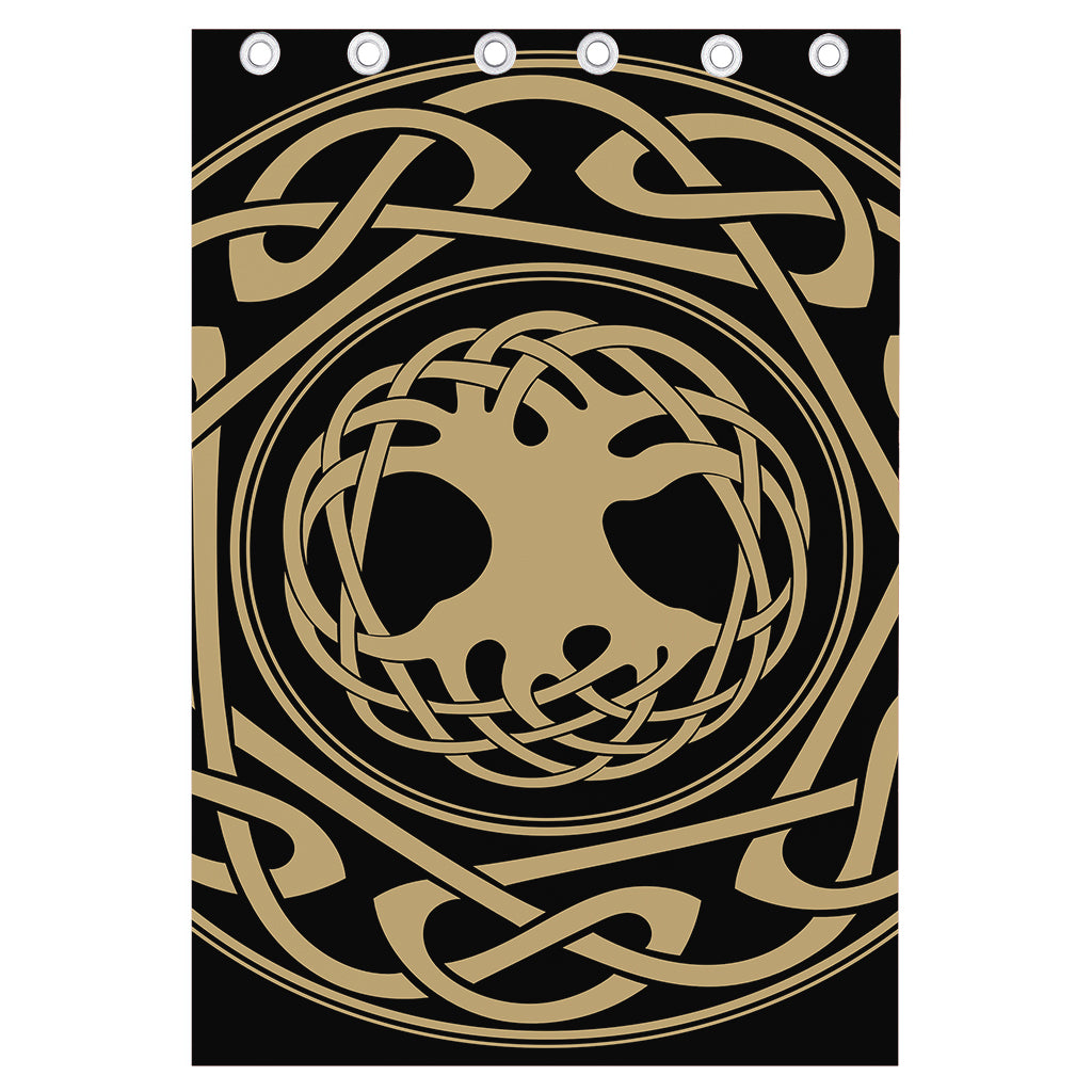 Viking Tree Of Life Print Curtain