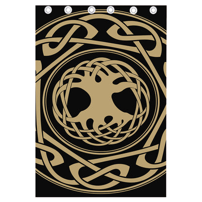 Viking Tree Of Life Print Curtain