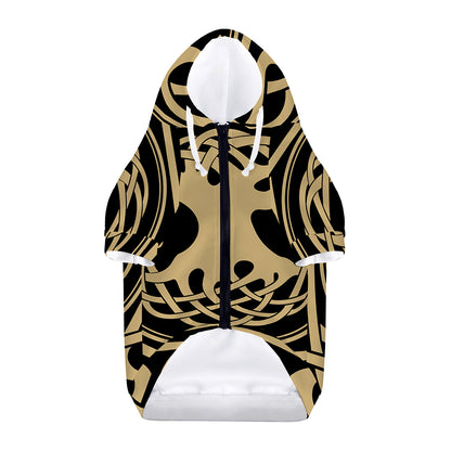 Viking Tree Of Life Print Dog Zip Up Hoodie