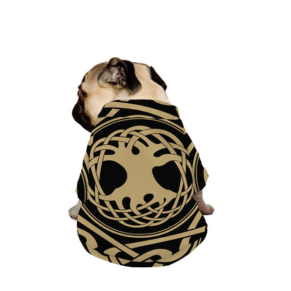 Viking Tree Of Life Print Dog Zip Up Jacket