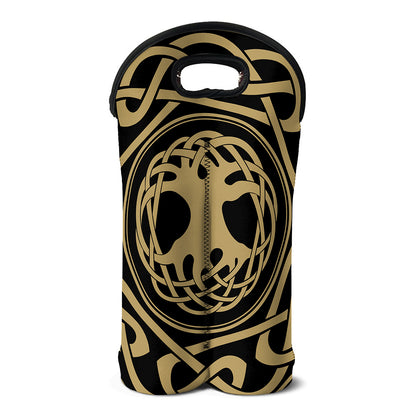 Viking Tree Of Life Print Double Neoprene Wine Tote