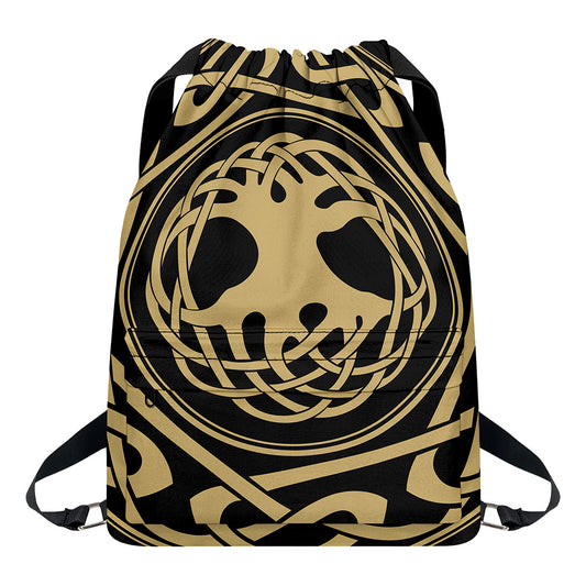 Viking Tree Of Life Print Drawstring Backpack