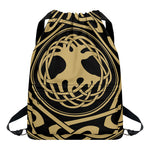 Viking Tree Of Life Print Drawstring Backpack