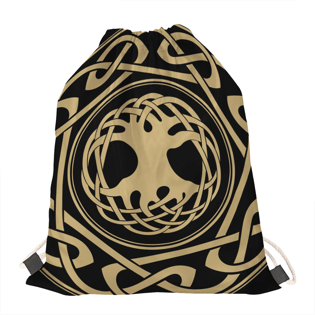 Viking Tree Of Life Print Drawstring Bag