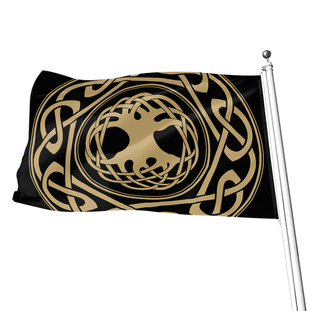 Viking Tree Of Life Print Flag