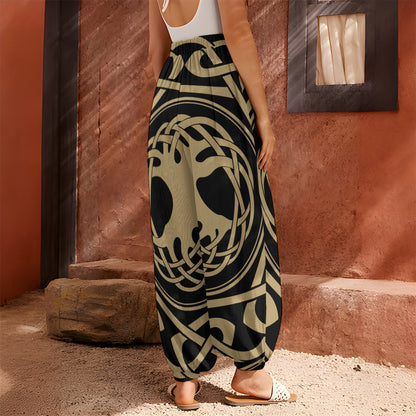 Viking Tree Of Life Print Harem Pants