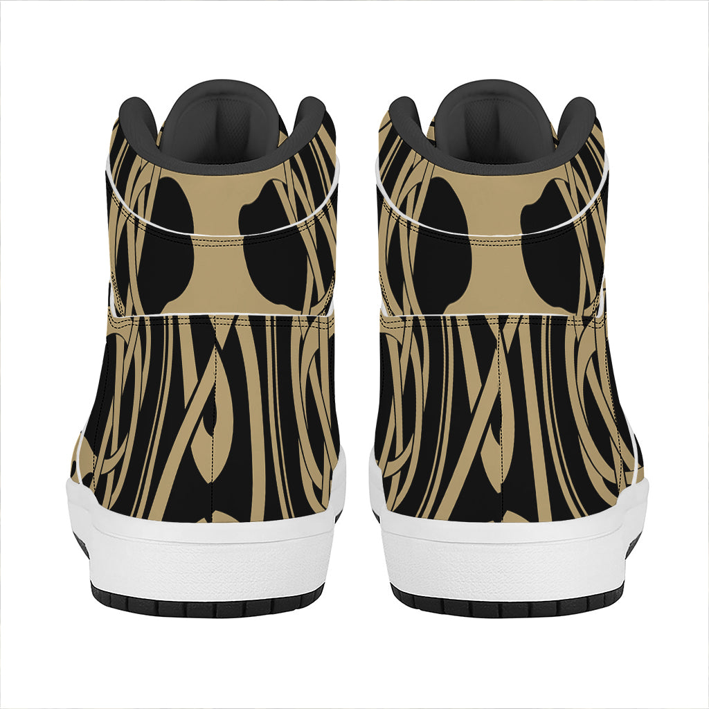 Viking Tree Of Life Print High Top Leather Sneakers