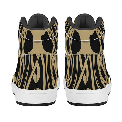 Viking Tree Of Life Print High Top Leather Sneakers