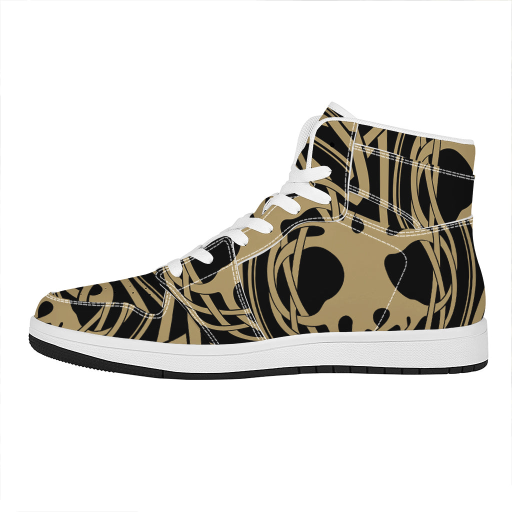 Viking Tree Of Life Print High Top Leather Sneakers