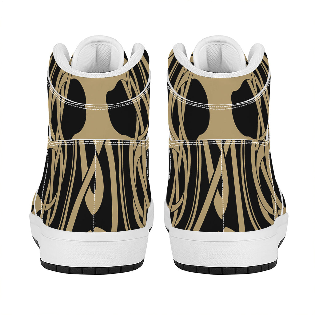Viking Tree Of Life Print High Top Leather Sneakers