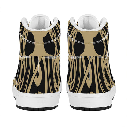 Viking Tree Of Life Print High Top Leather Sneakers