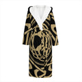 Viking Tree Of Life Print Hooded Bathrobe
