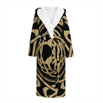 Viking Tree Of Life Print Hooded Bathrobe