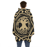 Viking Tree Of Life Print Hoodie Blanket