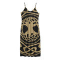 Viking Tree Of Life Print Jersey Midi Cami Dress