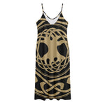 Viking Tree Of Life Print Jersey Midi Cami Dress